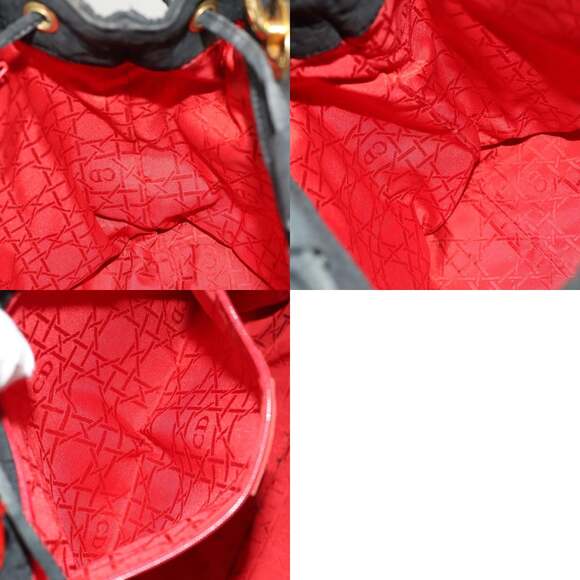 DIOR Canage Lady DIOR Hand Bag Nylon Black Gold - Picture 12 of 12